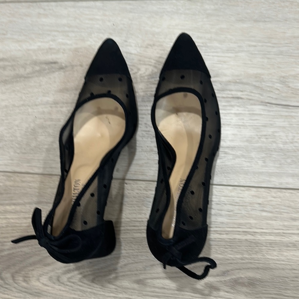 Elegant Black Mesh Women's Shoes
The bottoms are worn but good condition